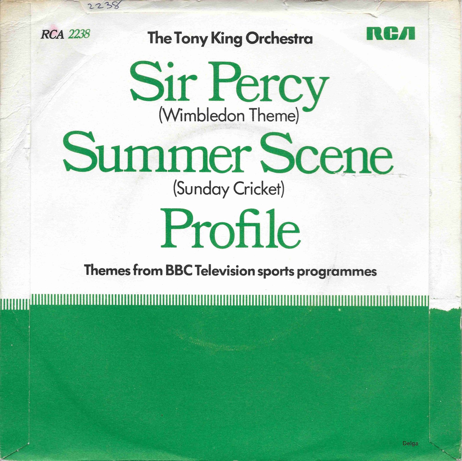 Picture of RCA 2238 Sir Percy (Wimbledon / Boxing) by artist Benson / Lewis / The Tony King Orchestra from the BBC records and Tapes library